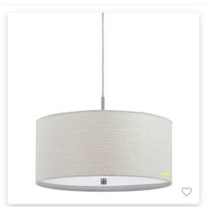 (18" × 18") 3 Light Nianda Drum Pendant Off
White - Cal Lighting